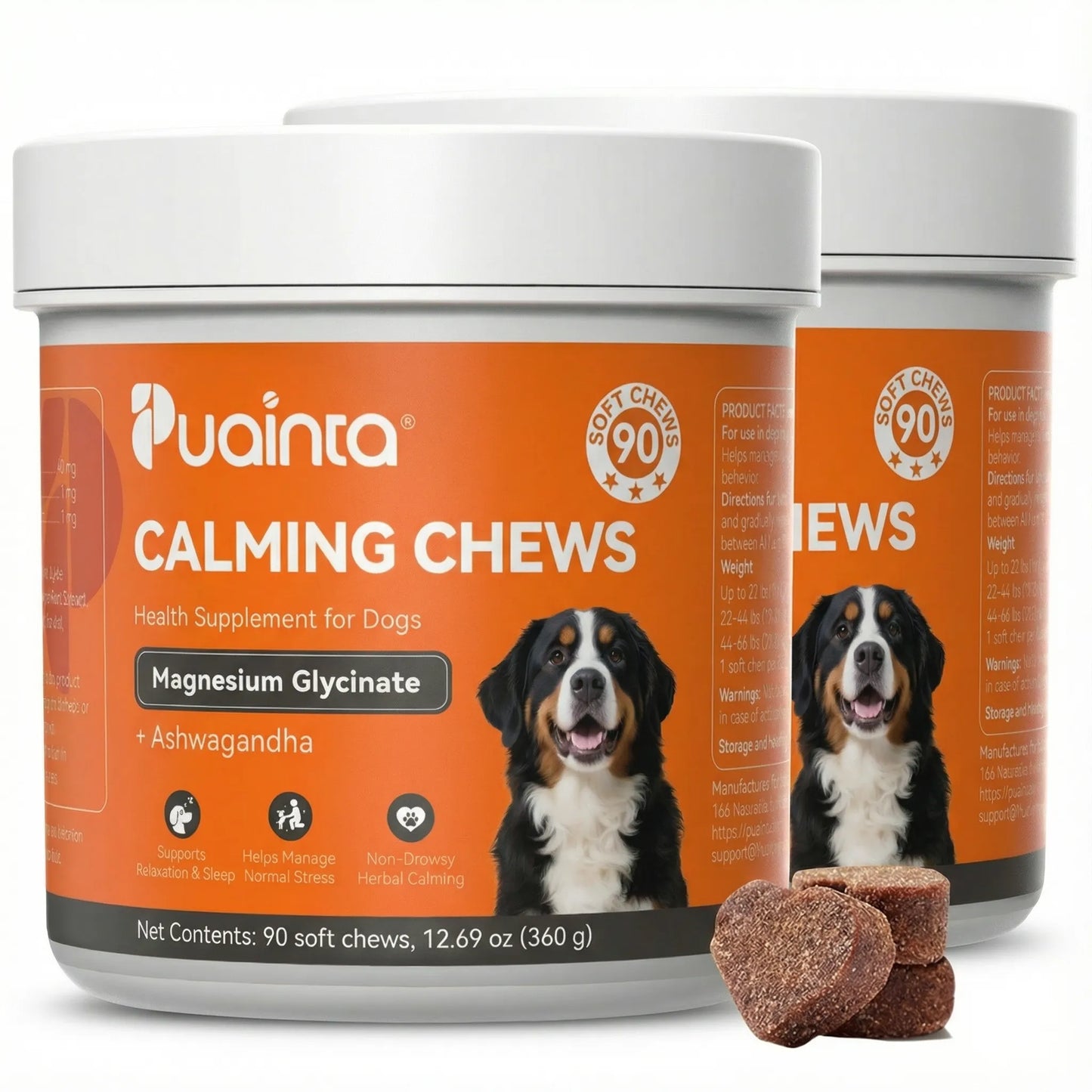 Puainta Calming Chews for Dogs – Natural Relaxation & Calmness Support