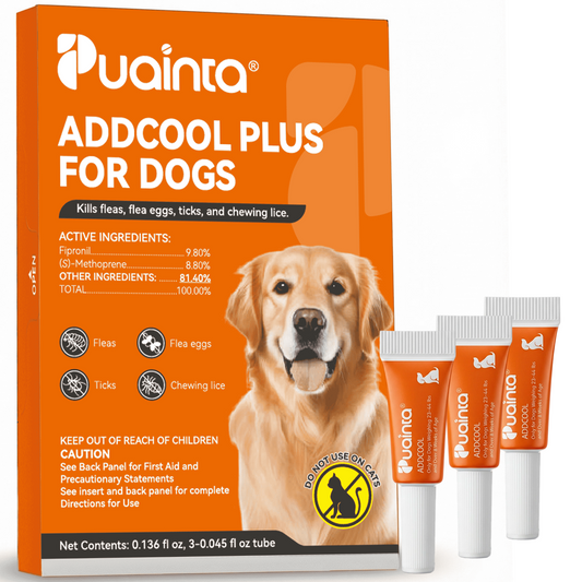Puainta ADDCOOL Plus Solución Antipulgas y Garrapatas para Perros – Defensa de Acción Rápida