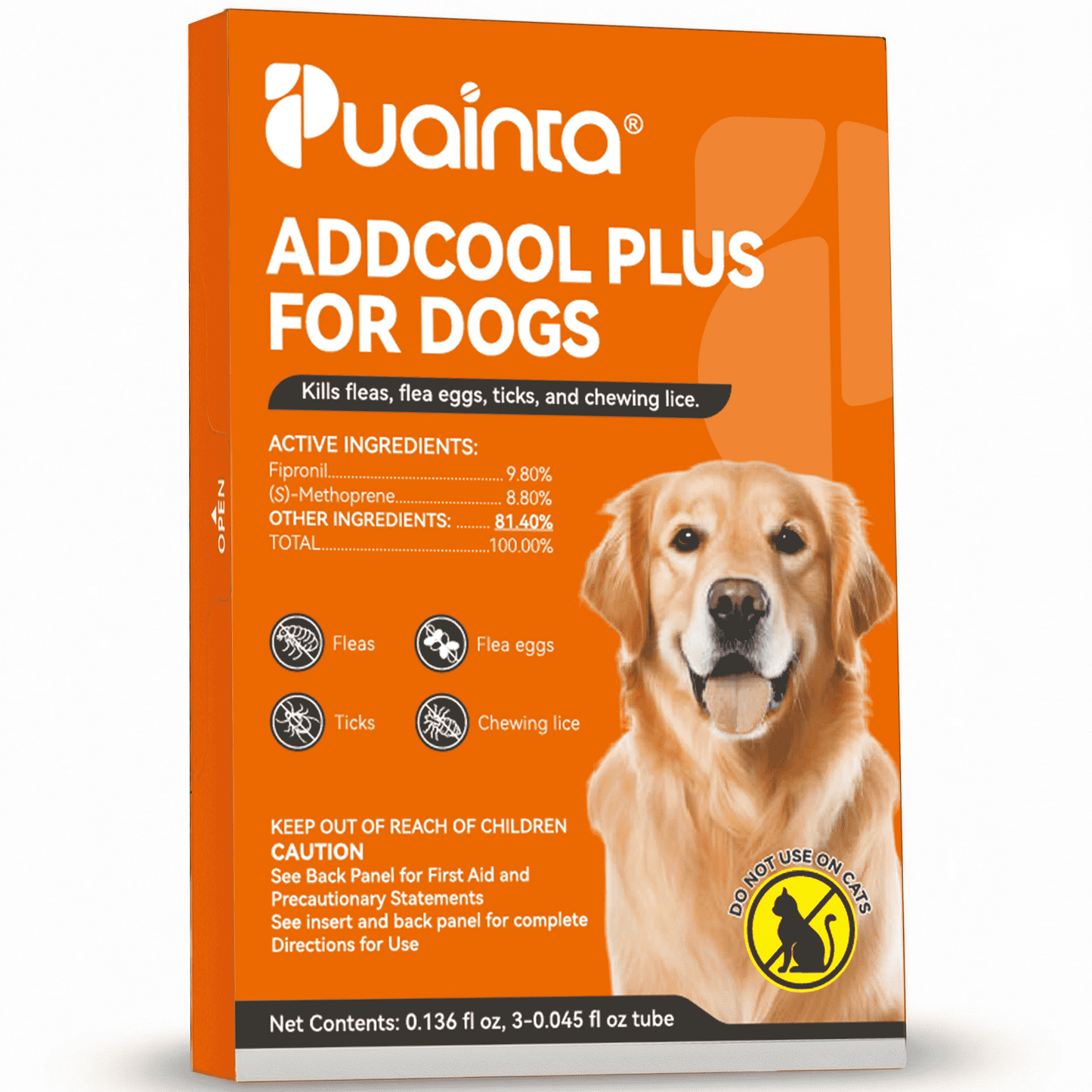 Puainta ADDCOOL Plus Dog Flea & Tick Solution – Fast-Acting Defense
