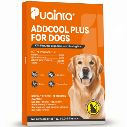 Puainta ADDCOOL Plus Dog Flea & Tick Solution – Fast-Acting Defense