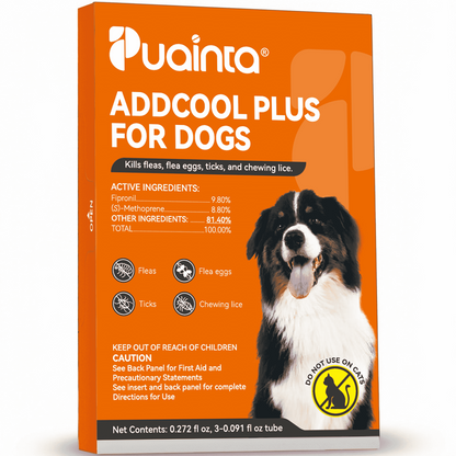 Puainta ADDCOOL Plus Dog Flea & Tick Solution – Fast-Acting Defense