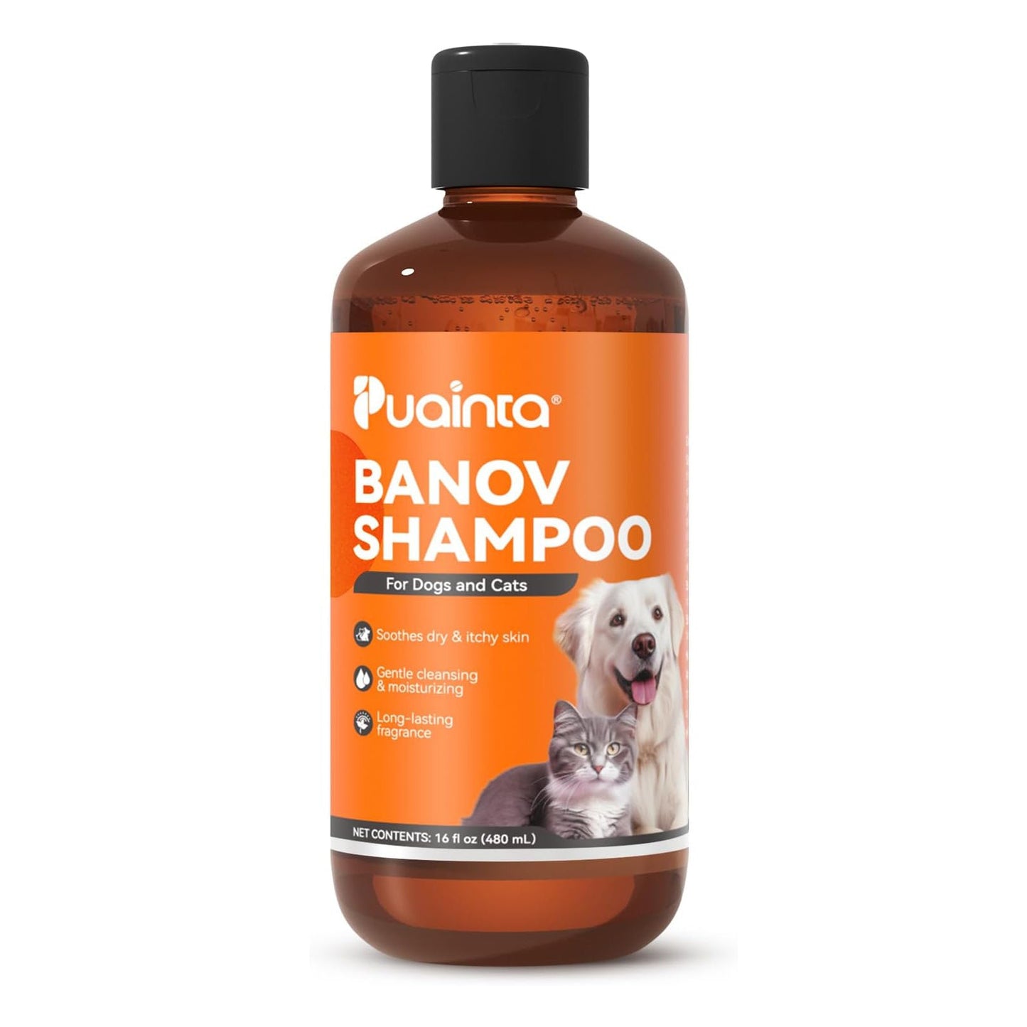 Puainta Banov Champú para Perros y Gatos – Cuidado Suave para Piel Sensible y Seca
