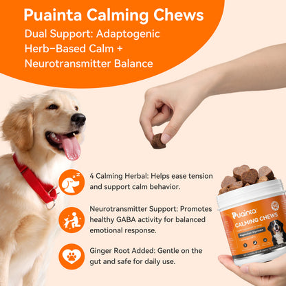 Puainta Calming Chews for Dogs – Natural Relaxation & Calmness Support