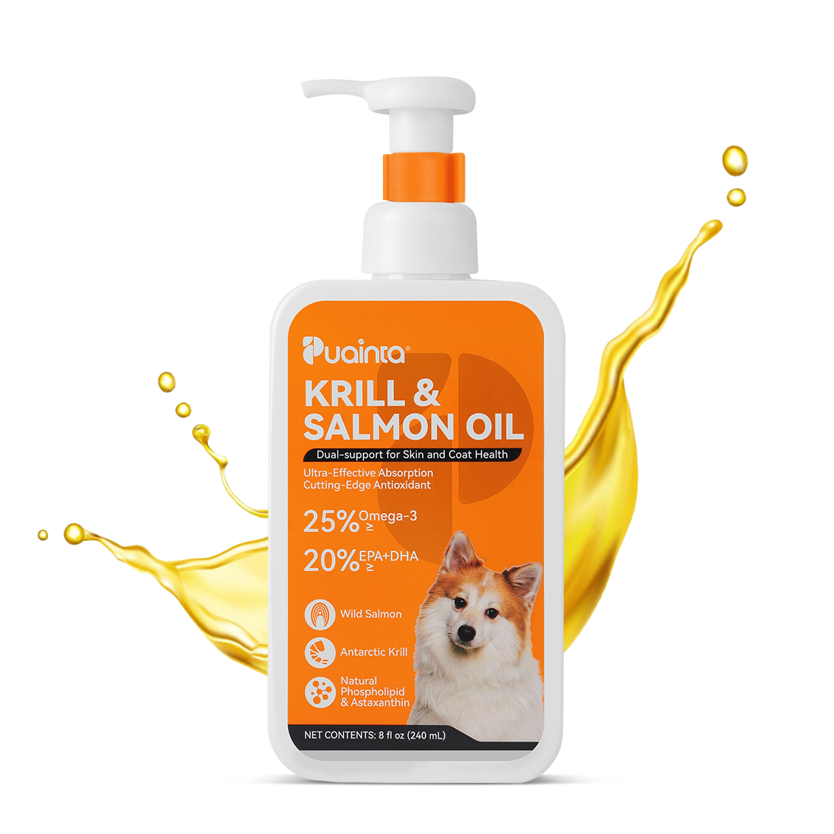 Puainta Köpekler İçin Krill ve Somon Yağı – Cilt, Tüy ve Canlılık İçin Omega-3 Desteği