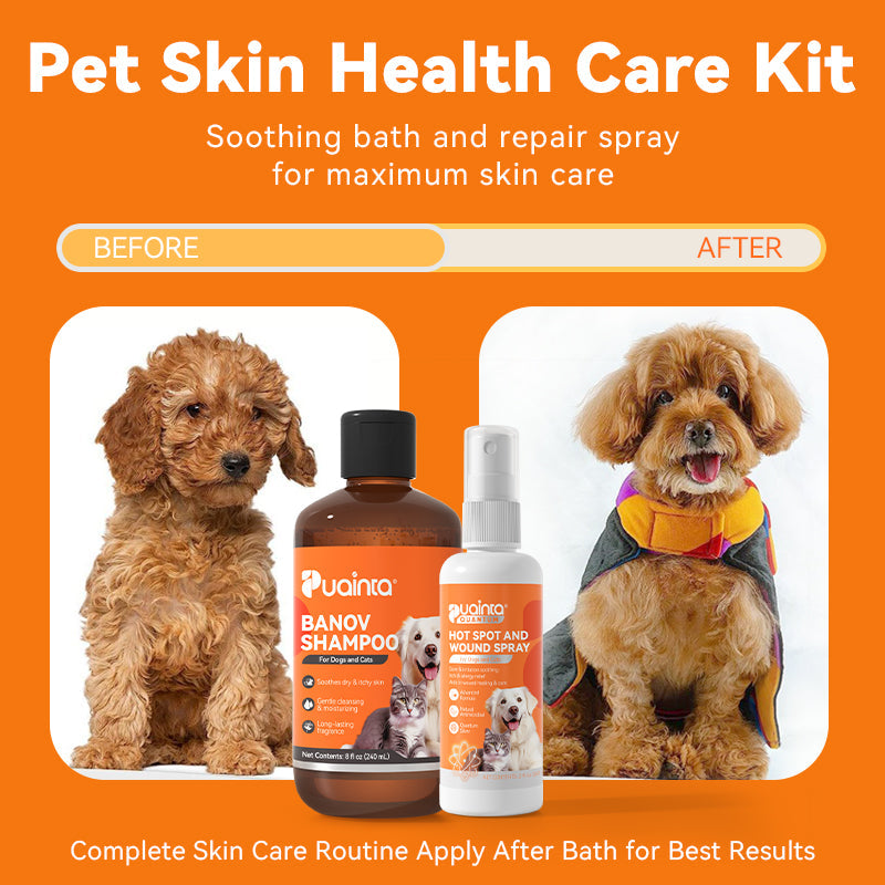 Puainta Banov Champú para Perros y Gatos – Cuidado Suave para Piel Sensible y Seca
