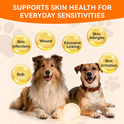 Puainta® Hot Spot Spray for Dogs & Cats, Upgraded Quantum Silver Skin Spray for Cat & Dog Skin Care