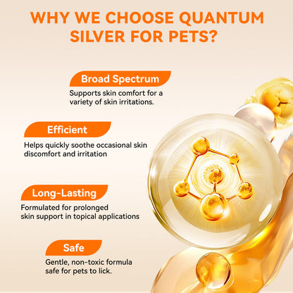 Puainta® Hot Spot Spray for Dogs & Cats, Upgraded Quantum Silver Skin Spray for Cat & Dog Skin Care