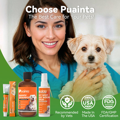 Puainta Doğal Bitkisel Cilt Jeli – Köpek ve Kediler İçin Yatıştırıcı Cilt Konforu