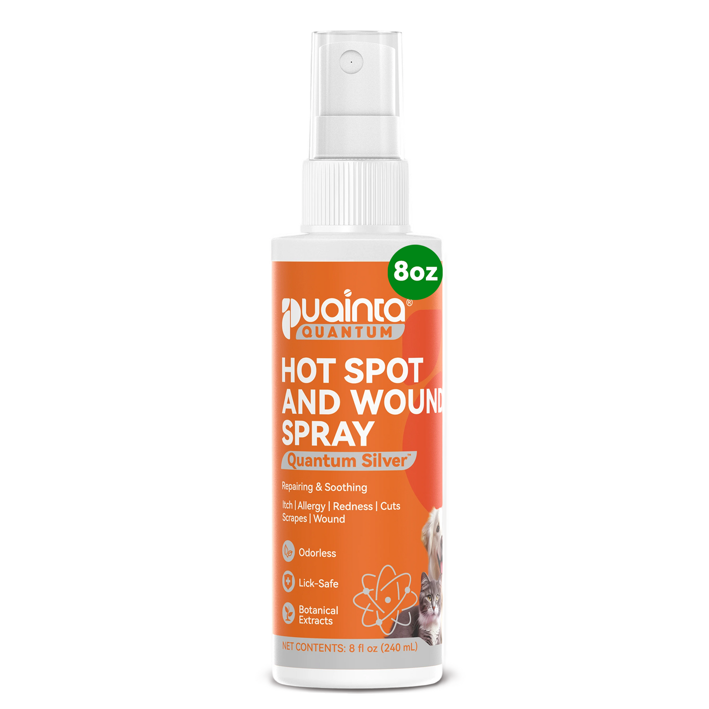Puainta® Hot Spot Spray for Dogs & Cats, Upgraded Quantum Silver Skin Spray for Cat & Dog Skin Care