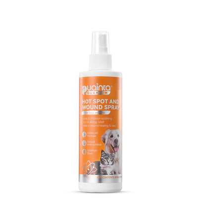 Puainta® Hot Spot Spray for Dogs & Cats, Upgraded Quantum Silver Skin Spray for Cat & Dog Skin Care