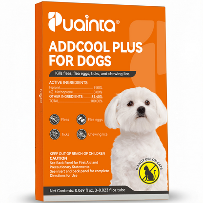 Puainta ADDCOOL Plus Dog Flea & Tick Solution – Fast-Acting Defense