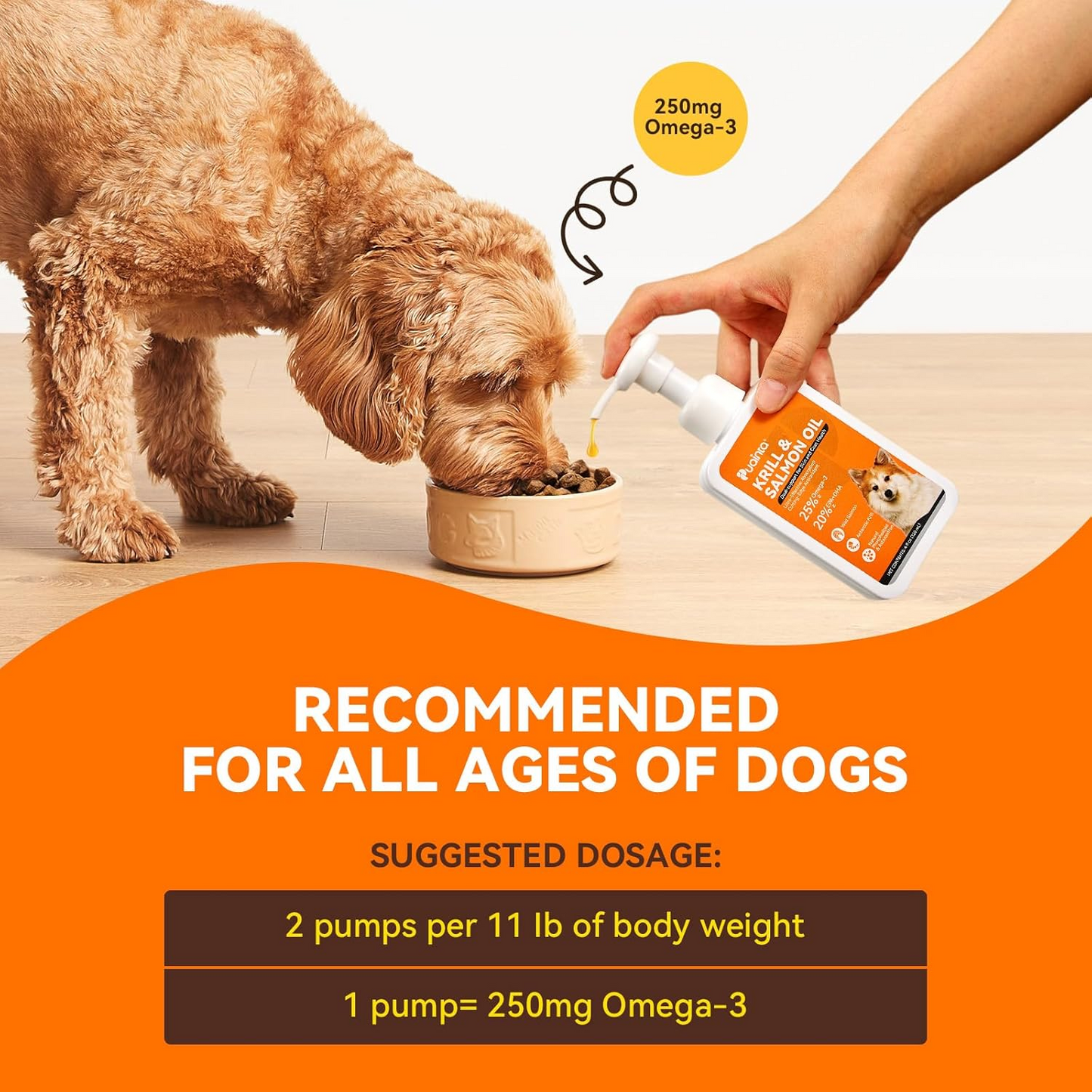 Puainta Köpekler İçin Krill ve Somon Yağı – Cilt, Tüy ve Canlılık İçin Omega-3 Desteği