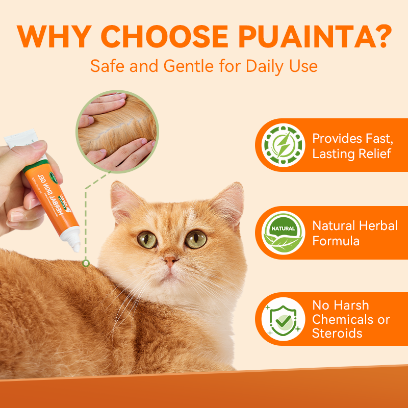 Puainta Natural Herbal Skin Gel – Soothing Skin Comfort for Dogs & Cats