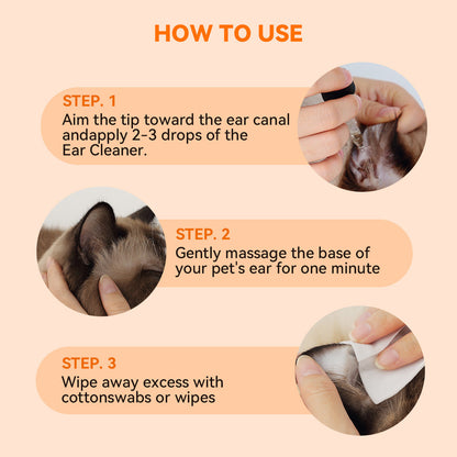 Puainta Quantum Silver Ear Drops for Dogs & Cats -Gentle Ear Care for Smelly& Sensitive Ears