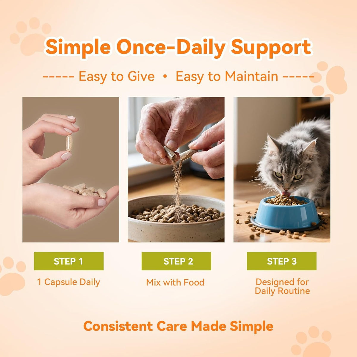 Puainta Advanced Hairball Support Capsules for Cats — Natural Enzyme & Fiber Formula for Digestion, Vomiting & Hairball Relief