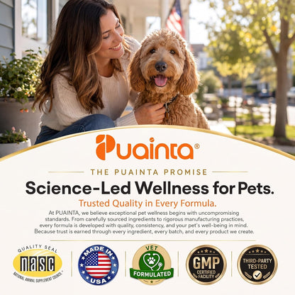 Puainta Advanced Hairball Support Capsules for Cats — Natural Enzyme & Fiber Formula for Digestion, Vomiting & Hairball Relief