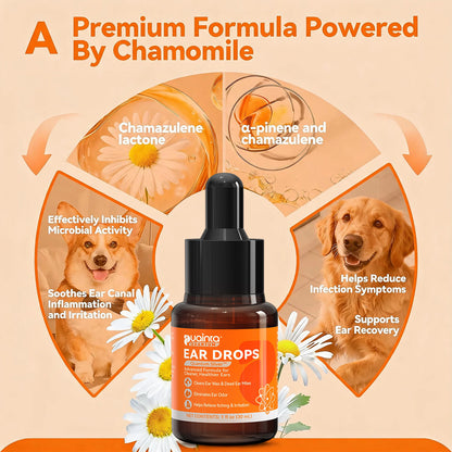 Puainta pet ear care formula with chamomile for gentle and soothing ear support