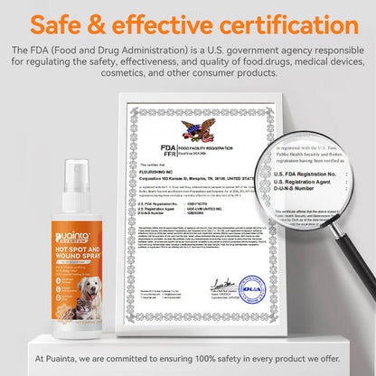 Puainta® Pulverizador de plata cuántica para piel de perros/gatos