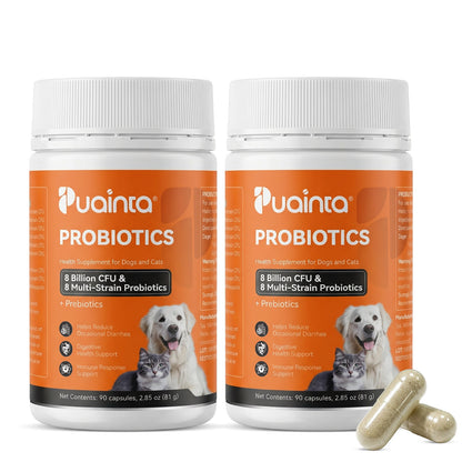 Puainta Probiotics 180 Capsules supplement for digestive and gut health in pets