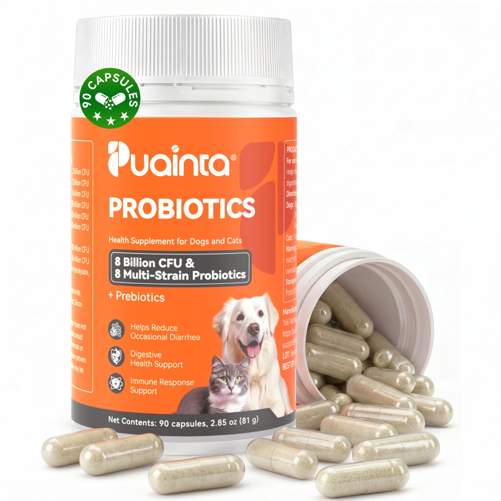 Puainta probiotics for dogs and cats digestive support supplement