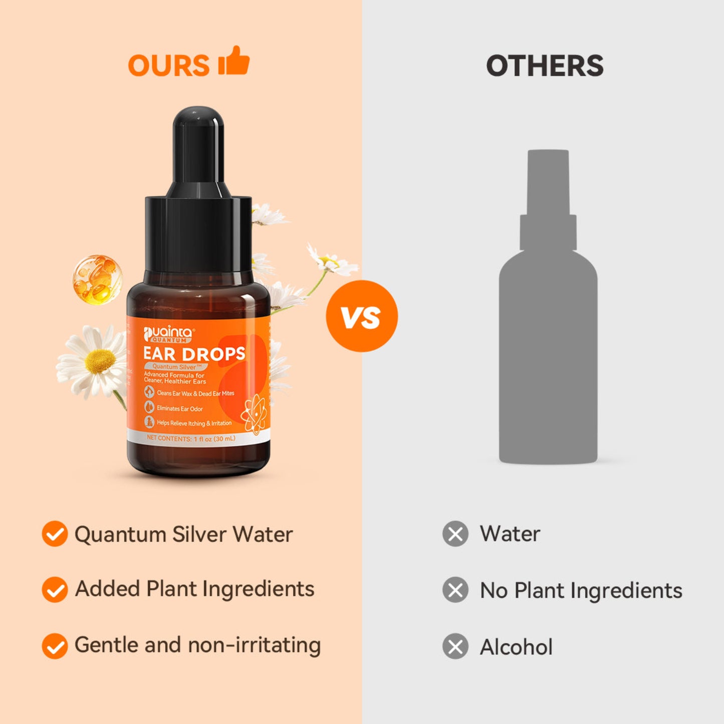 Puainta Quantum Silver Ear Drops product comparison for dogs and cats