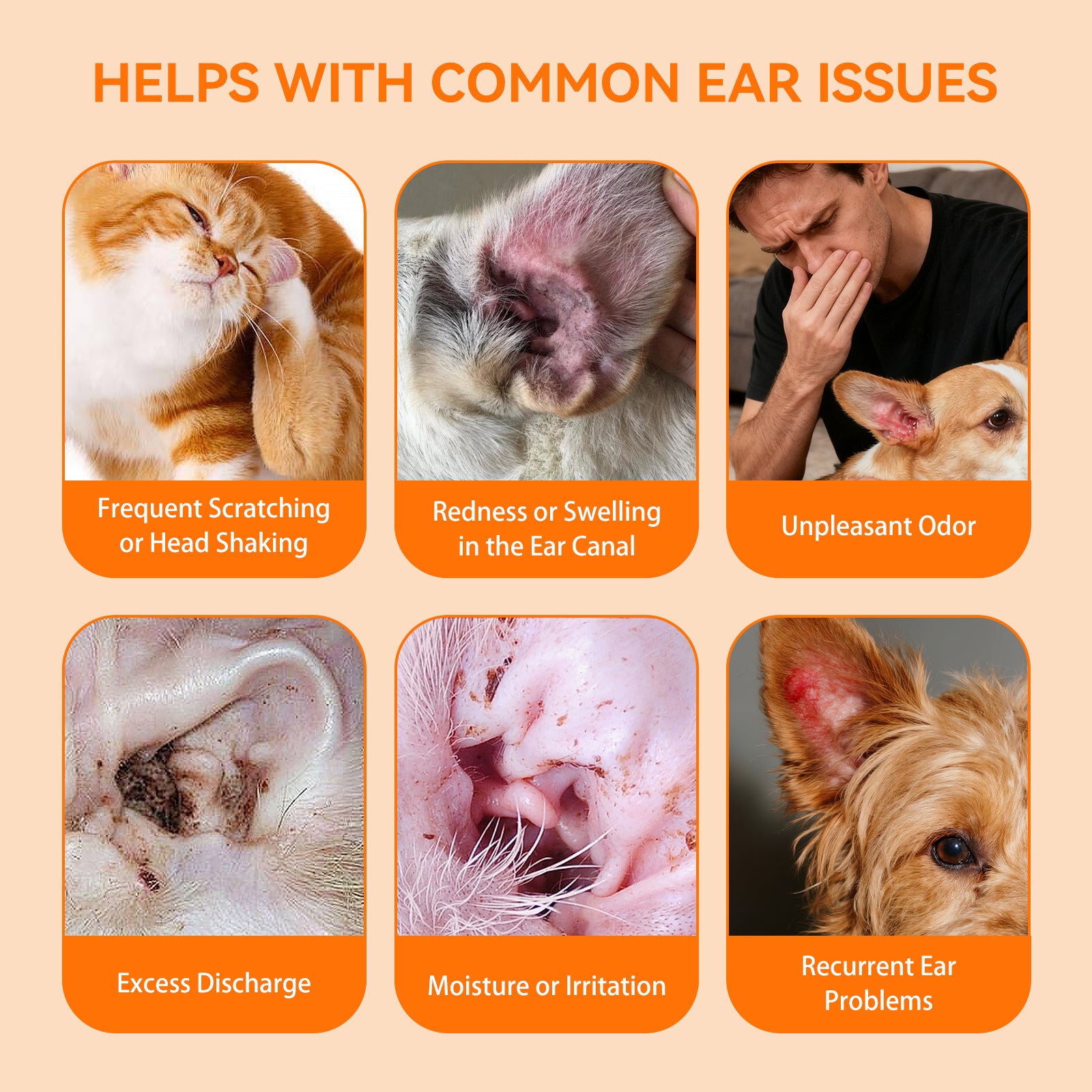 Puainta ear drops supporting care for smelly itchy and sensitive pet ears