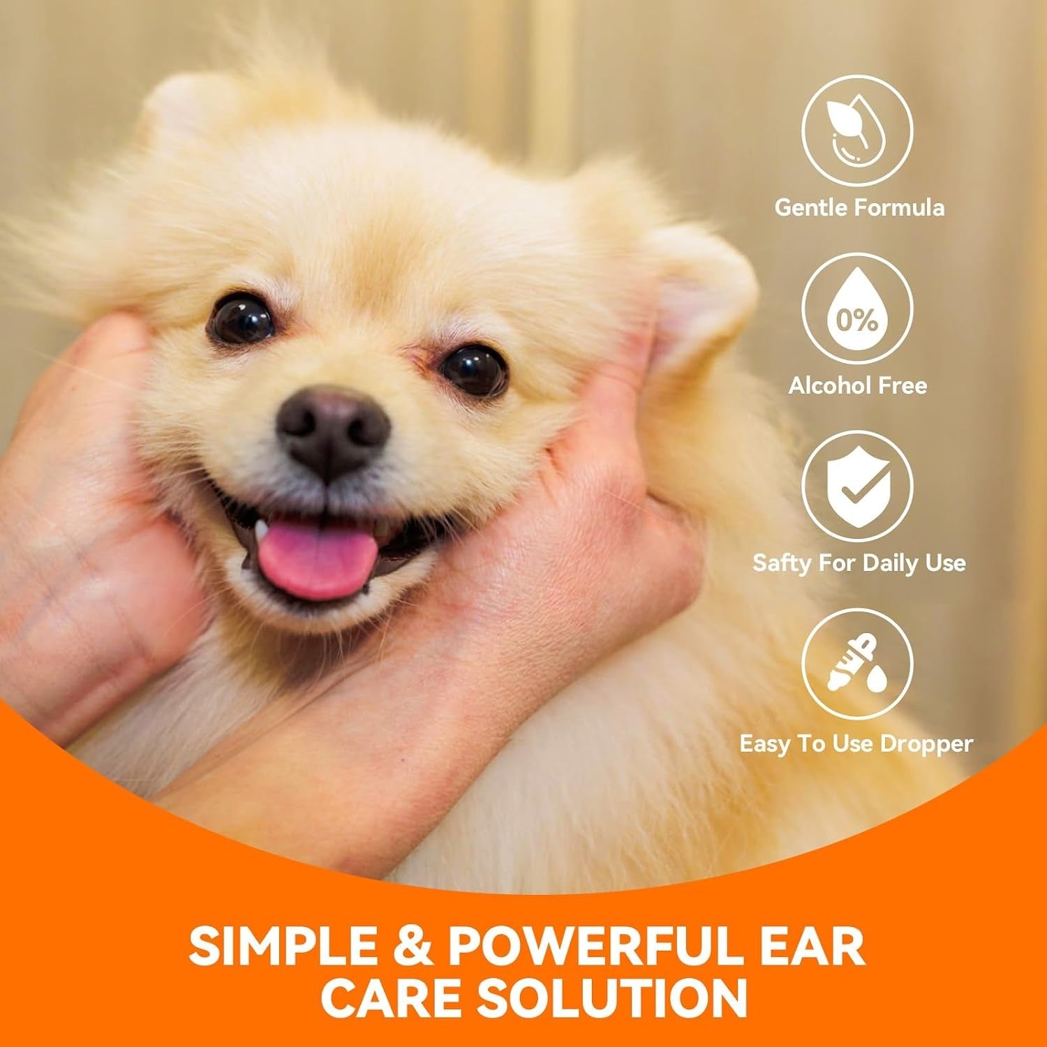 Simple and powerful ear care solution for dogs and cats